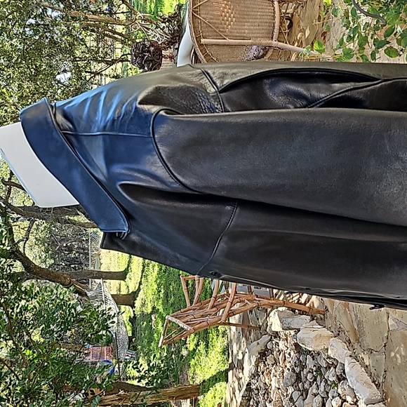 Men's ANDREW MARC Additions Saks Fifth Ave Black Leather lined Jacket Coat M - Picture 9 of 16